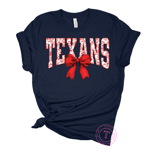 Texans Red Floral Coquette Youth