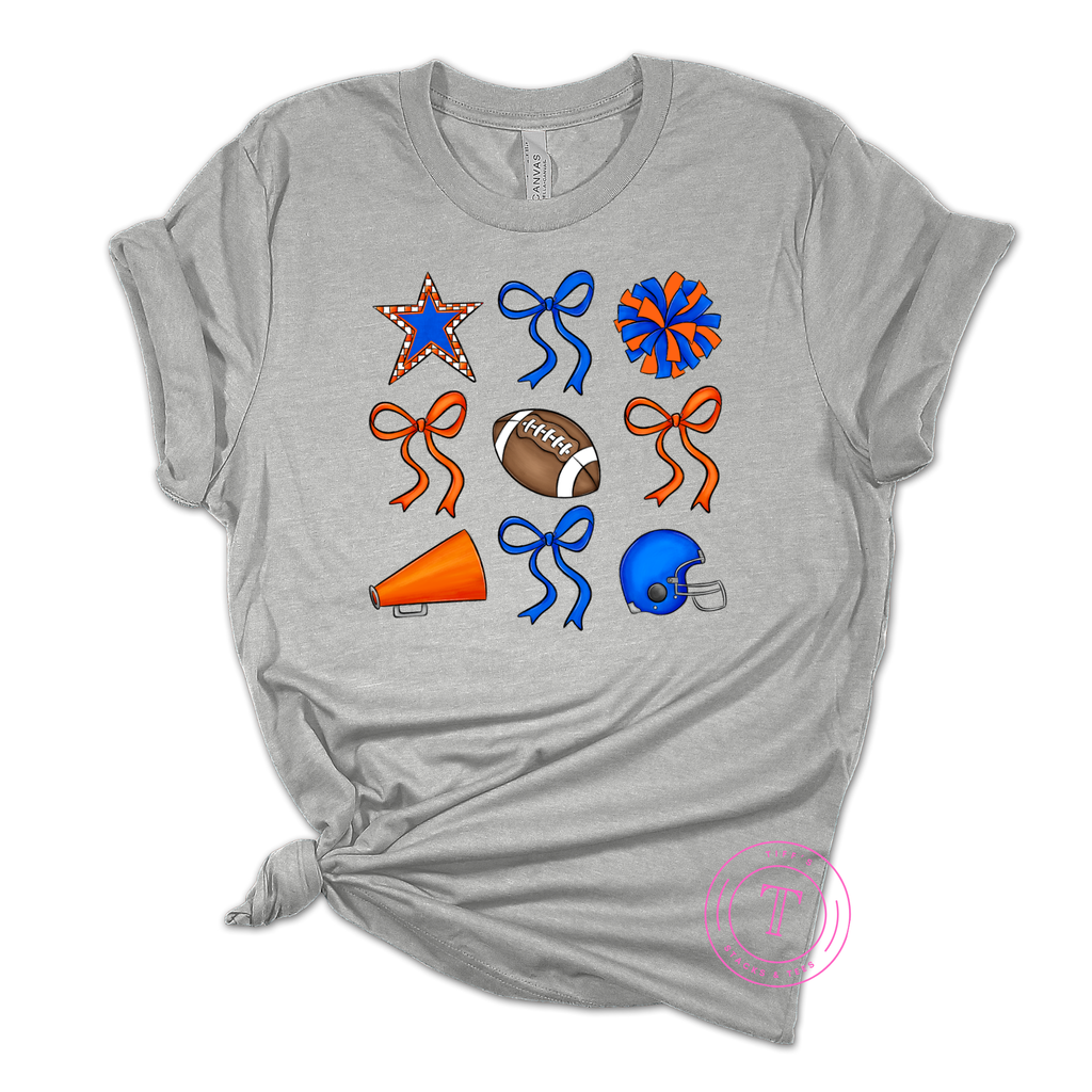 Cheer Coquette - Royal Blue & Orange