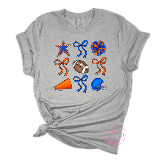 Cheer Coquette - Royal Blue & Orange