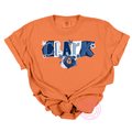 Clark Cubs Grunge Paper Collage