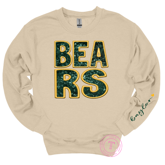 Bears Faux Glitter
