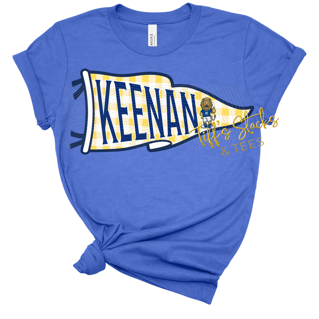 Keenan Lions Gingham Pennant