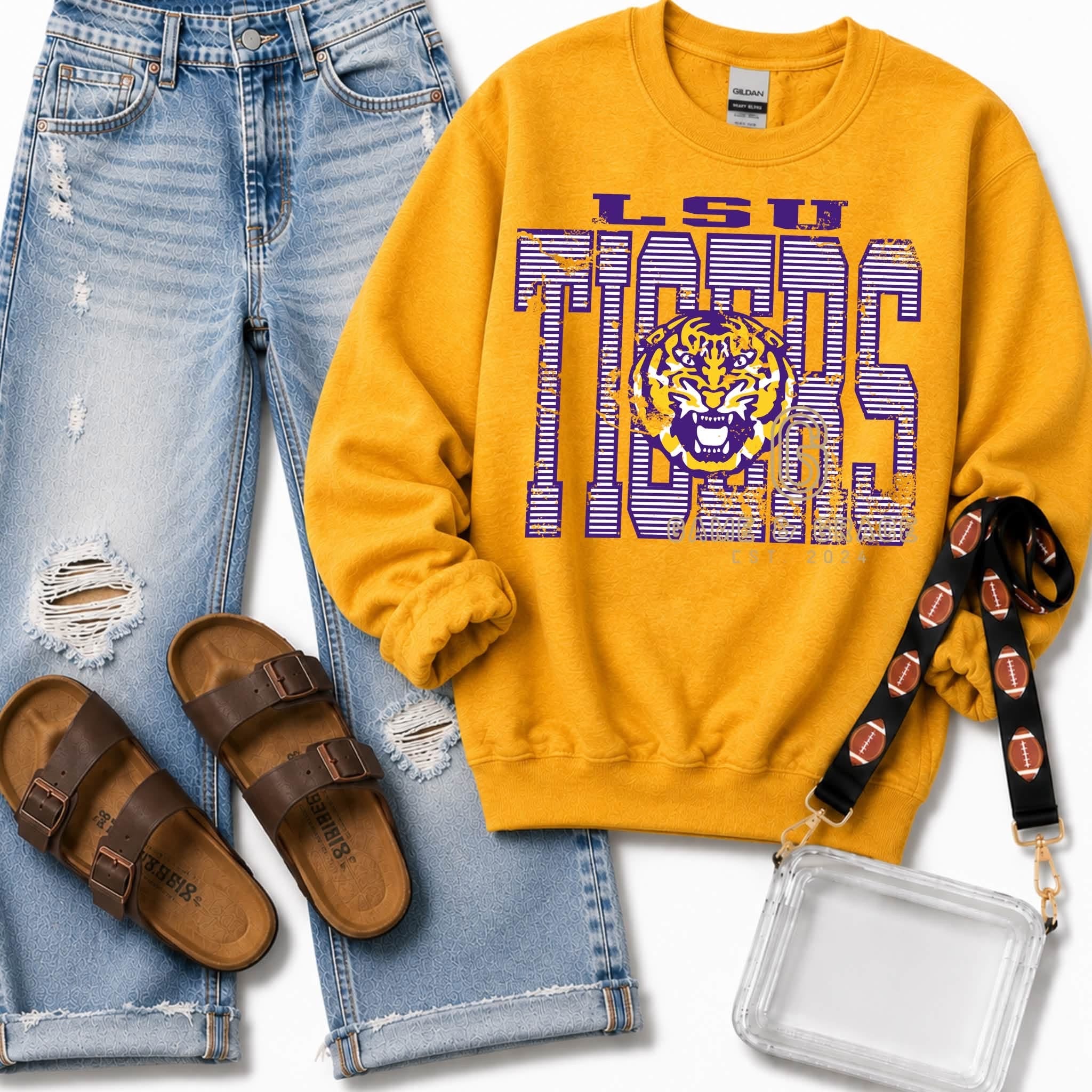 LSU Tigers Striped Vintage