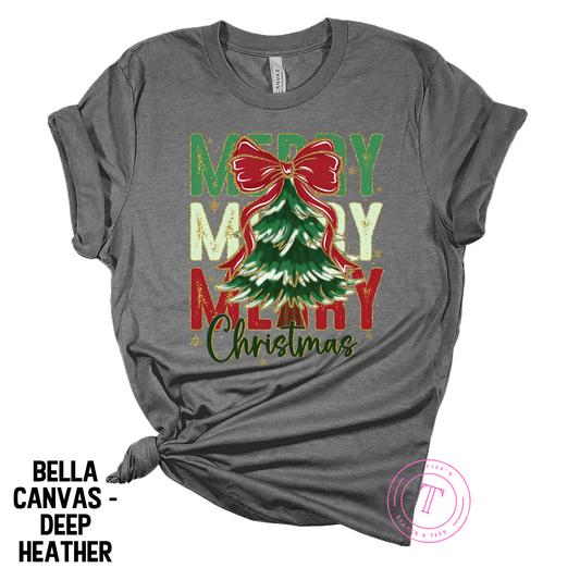 Merry Preppy Christmas Tree w/ Coquette Bow