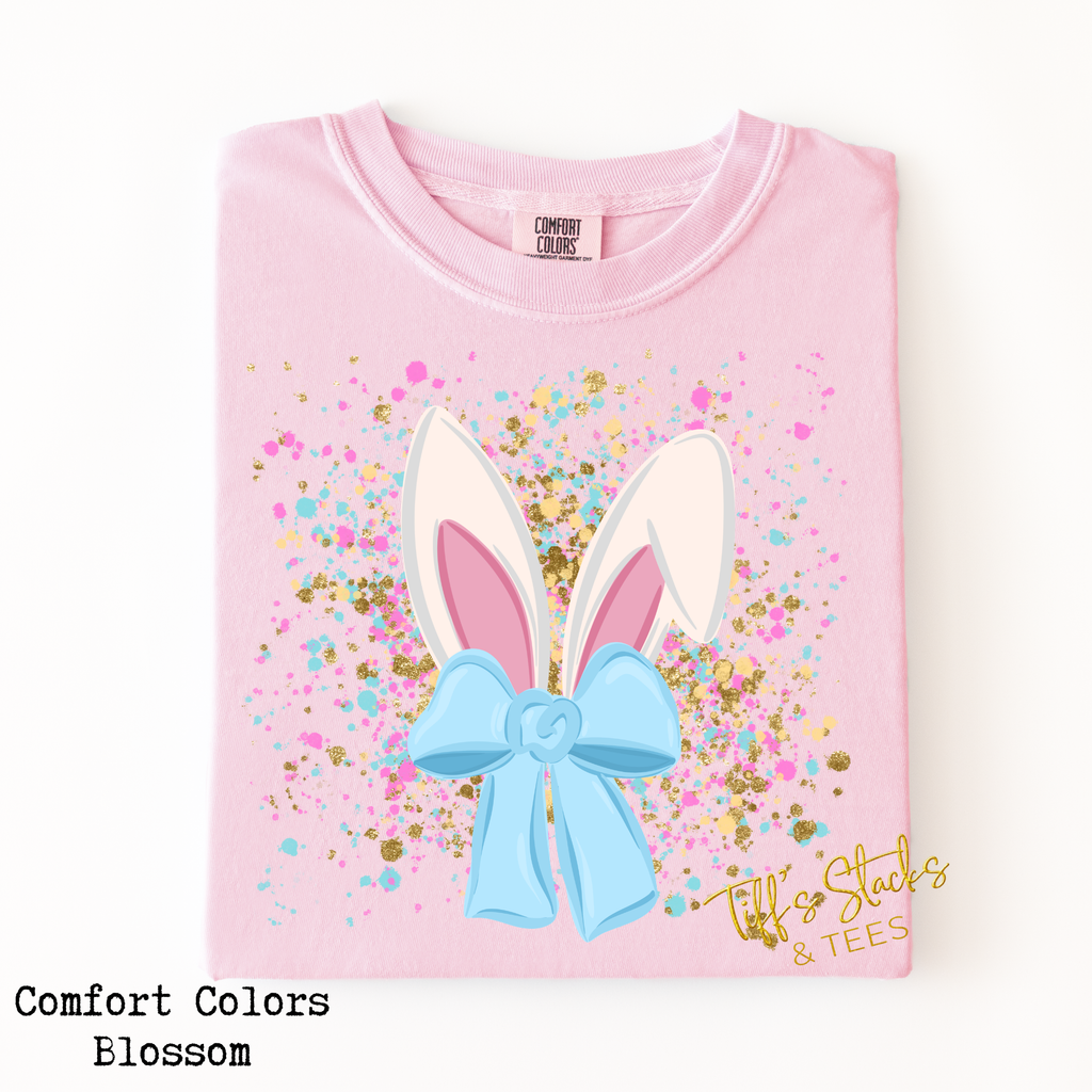 Bunny Ears Preppy Coquette Bow Splatter
