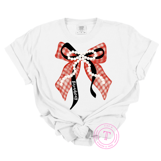 Broadway Preppy Coquette Bow w/ Pearls
