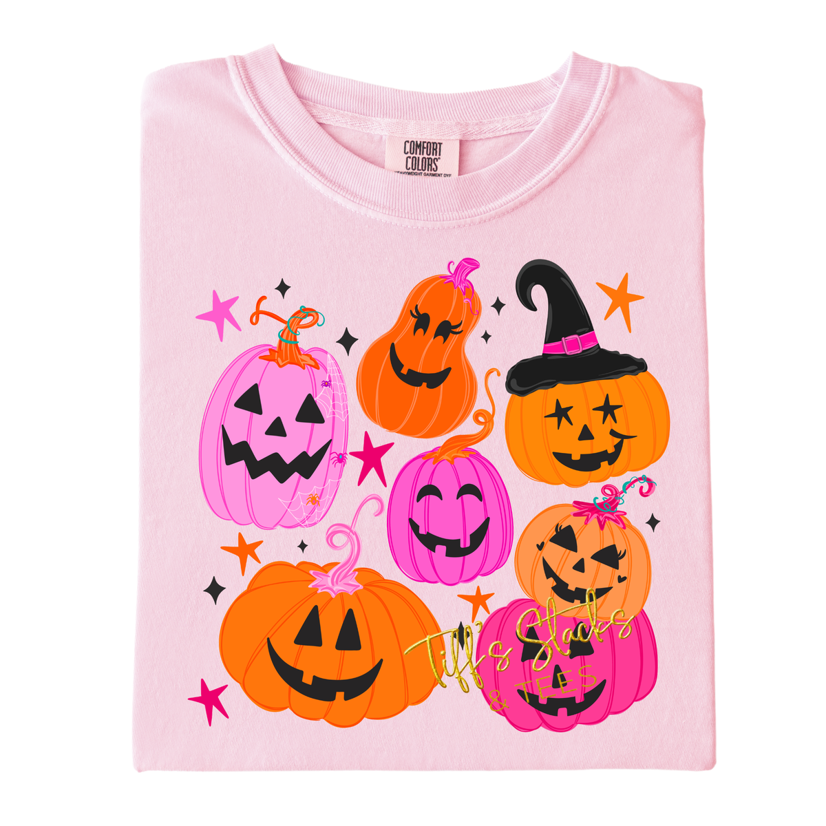 Pink/Orange Jack-O-Lanterns