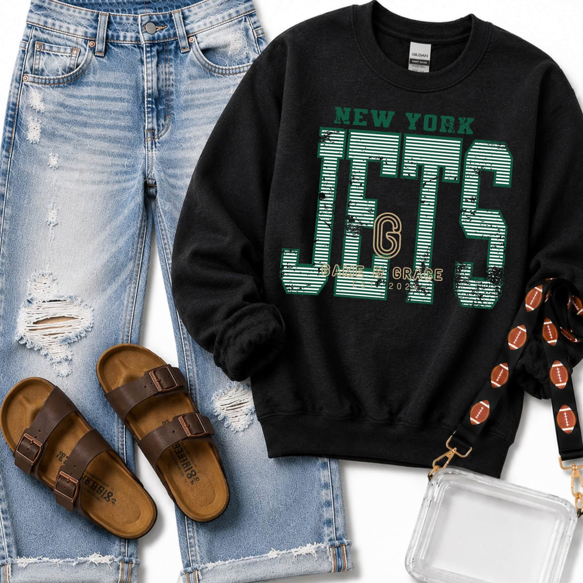 Jets Striped Vintage