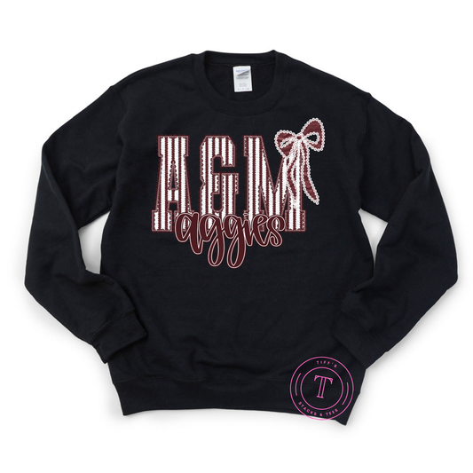 A&M Seersucker w/ Aggies