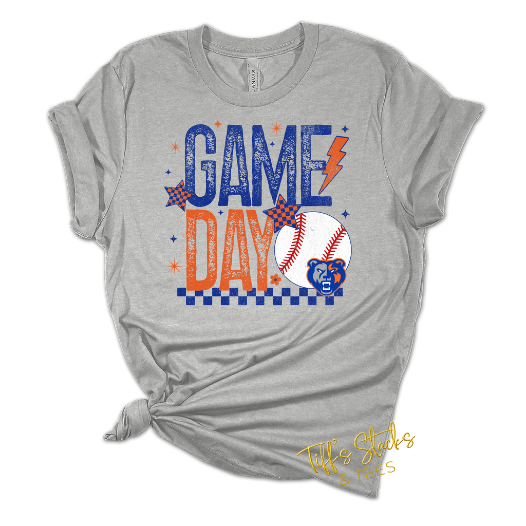 Grizzlies Baseball Game Day Retro Grunge