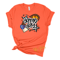 Grizzlies Softball Game Day Checkered Stars