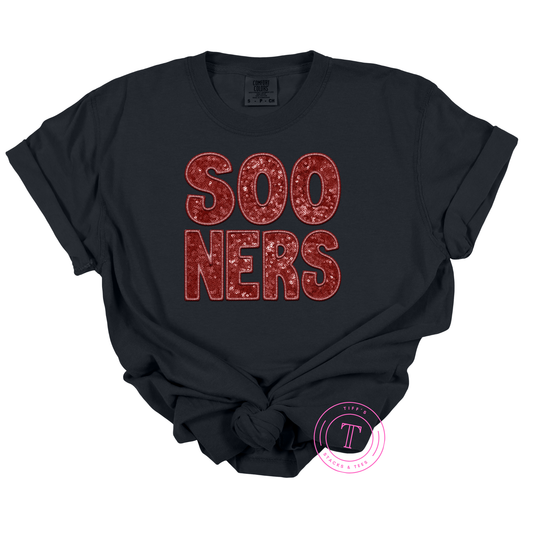 Sooners Faux Glitter