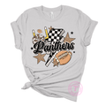 Panthers Football Checkered Lightning