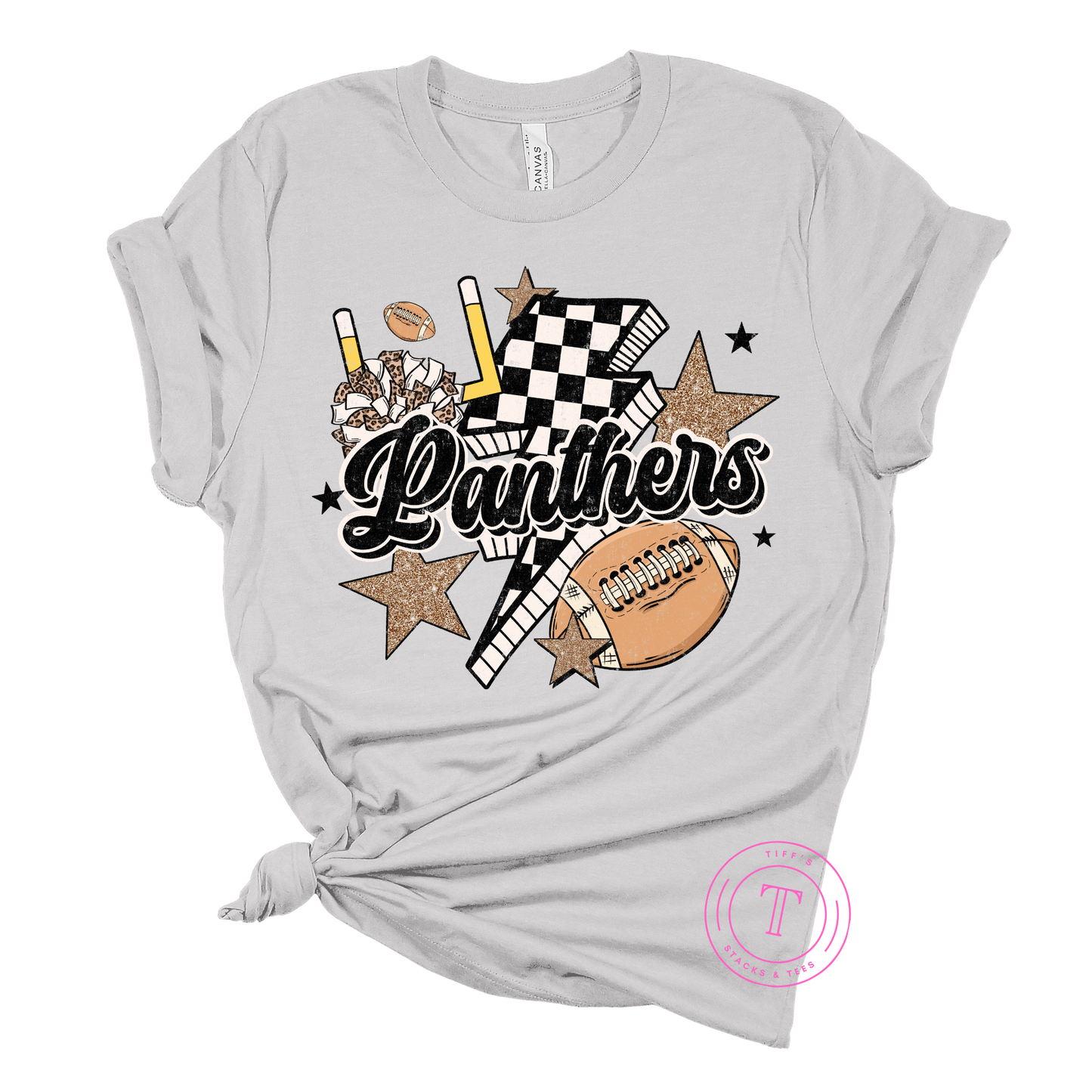 Panthers Football Checkered Lightning