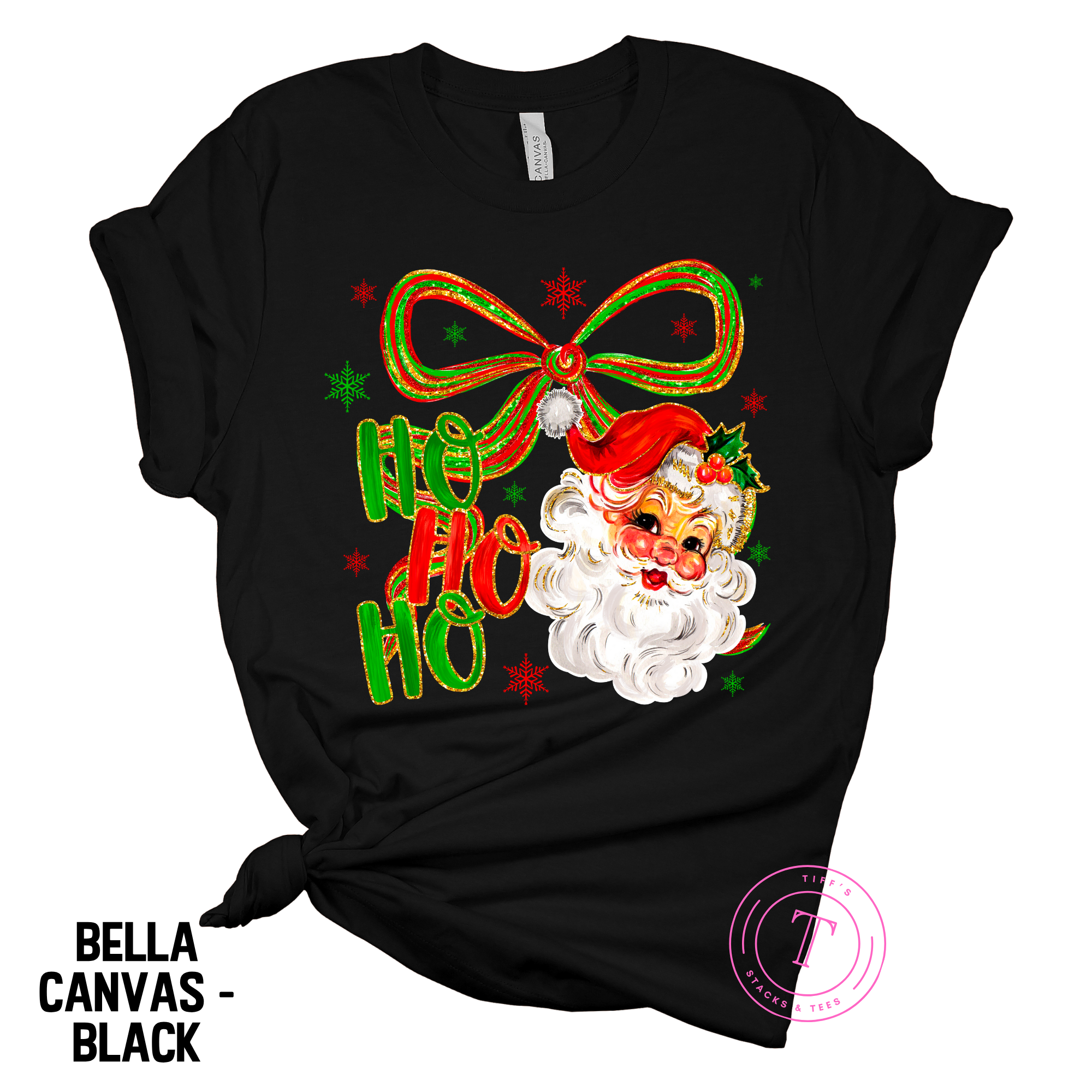 Ho Ho Ho Preppy Santa w/ Coquette Bow Youth