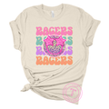 Racers Leopard Smiley Face Preppy Mascot Youth