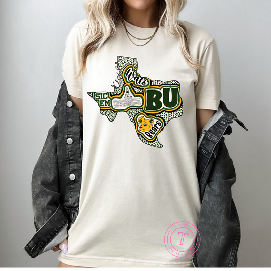 Baylor Hand Drawn Texas