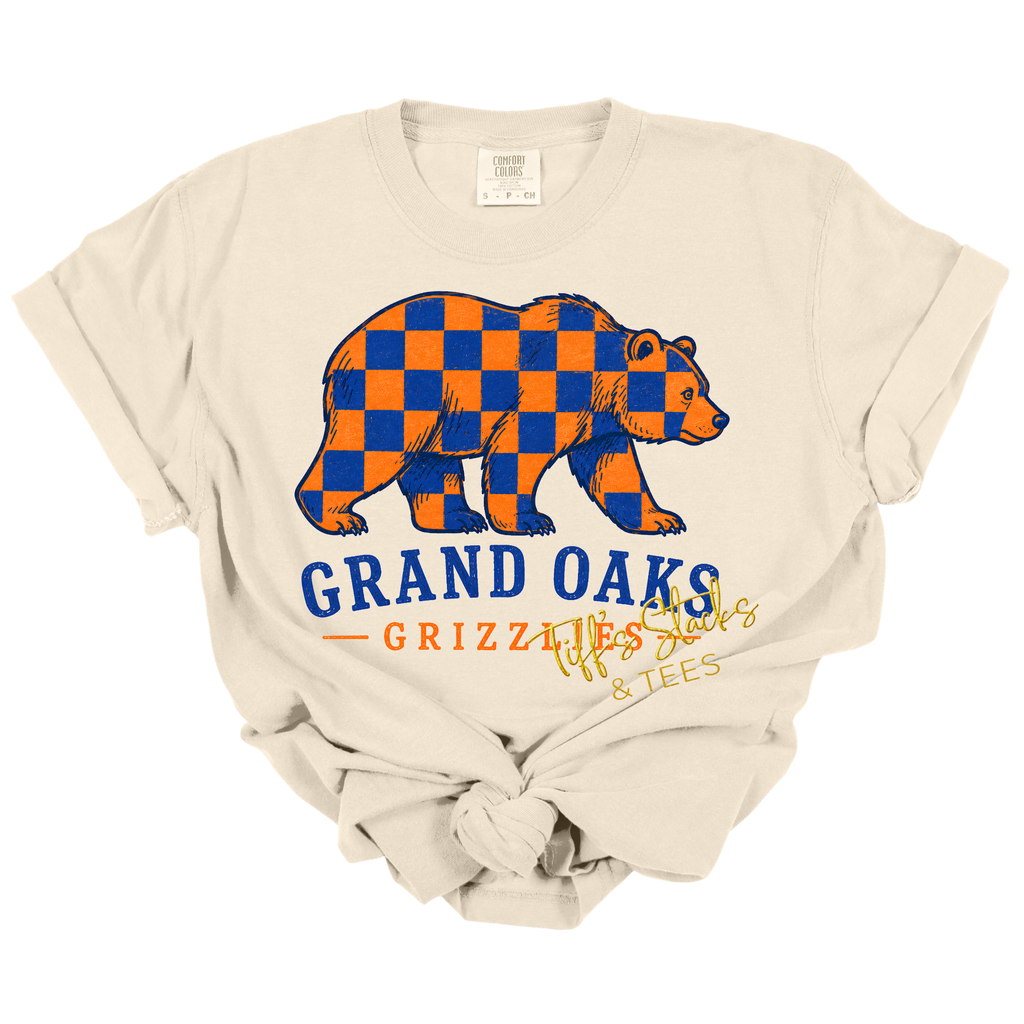 Grand Oaks Grizzlies Checkered Bear