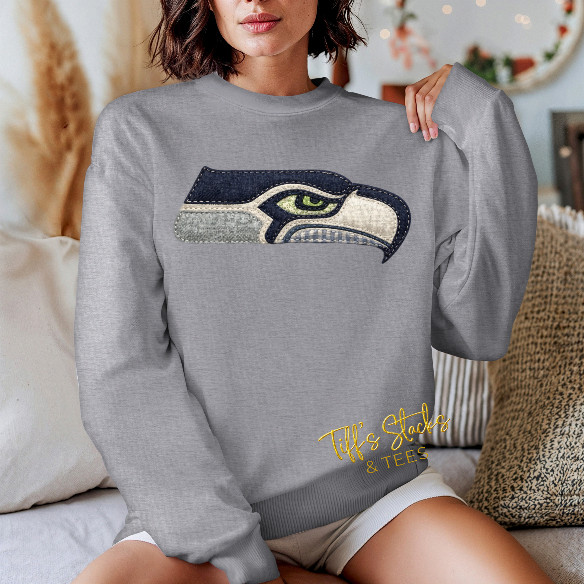 Seahawks Faux Fabric Stitch