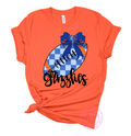 Grizzlies Blue Gingham Football