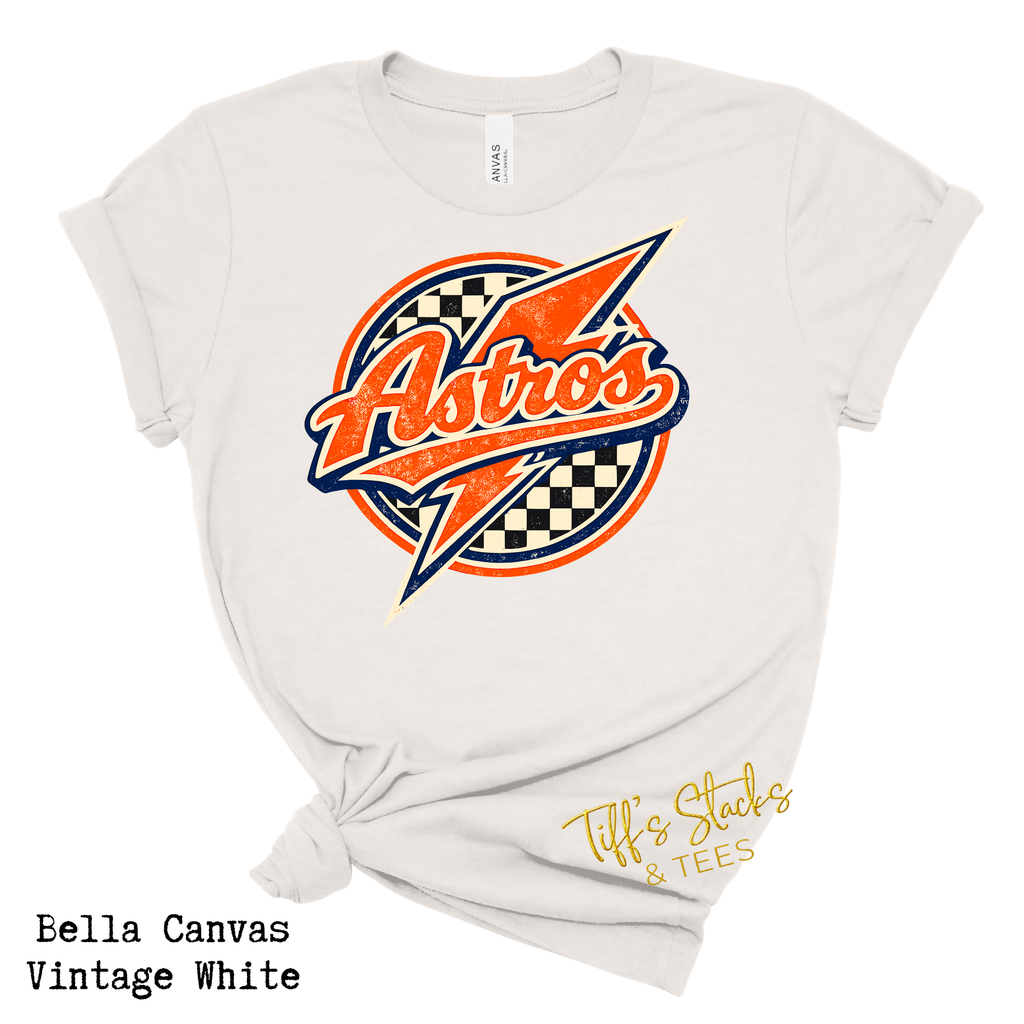 Astros Checkered w/ Lightning Bolt