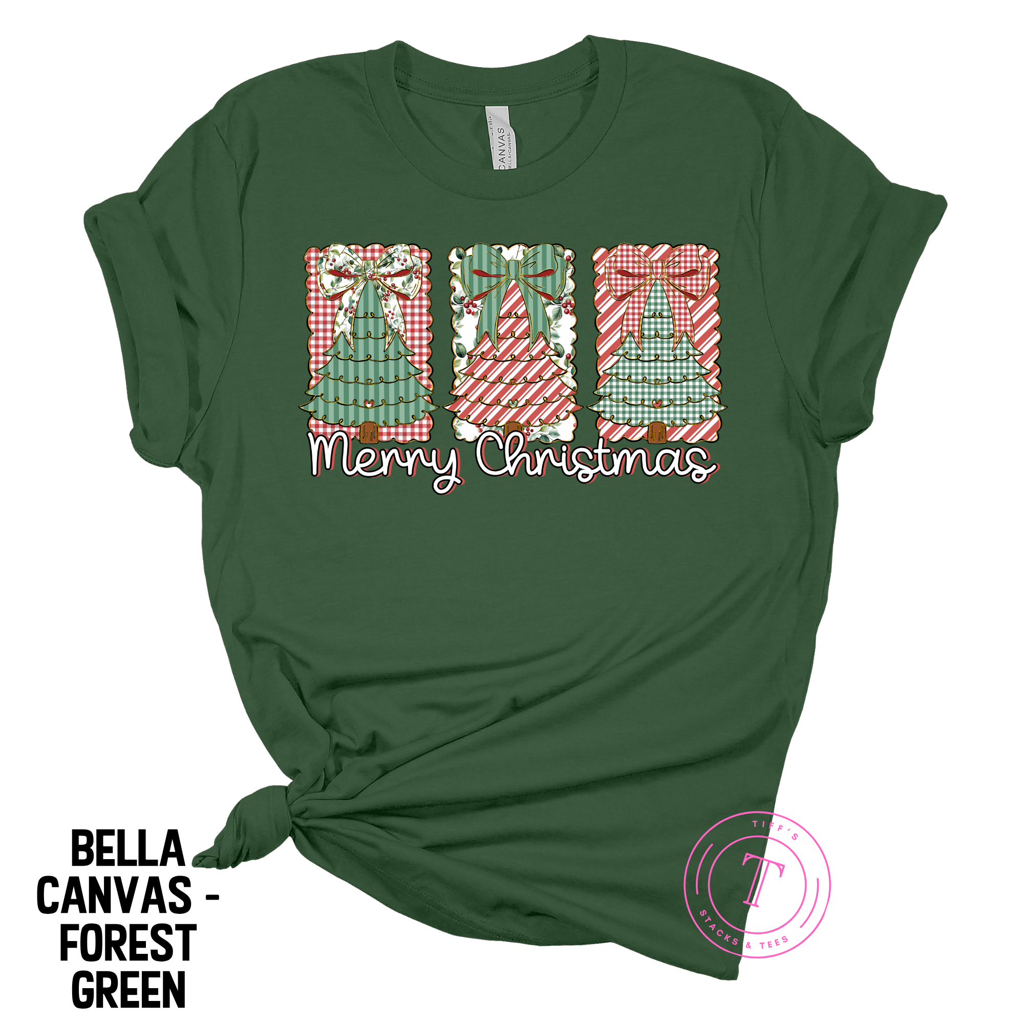 Merry Christmas Tree w/ Coquette Bows