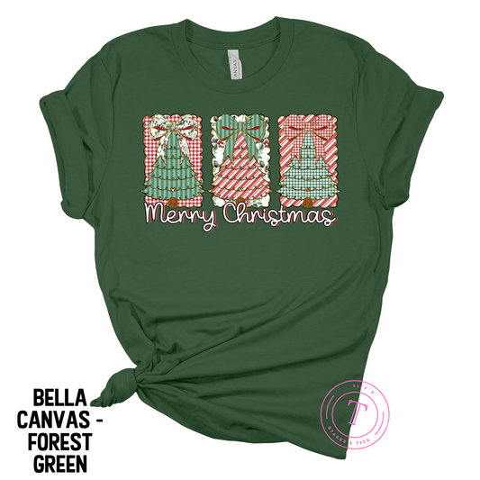 Merry Christmas Tree w/ Coquette Bows