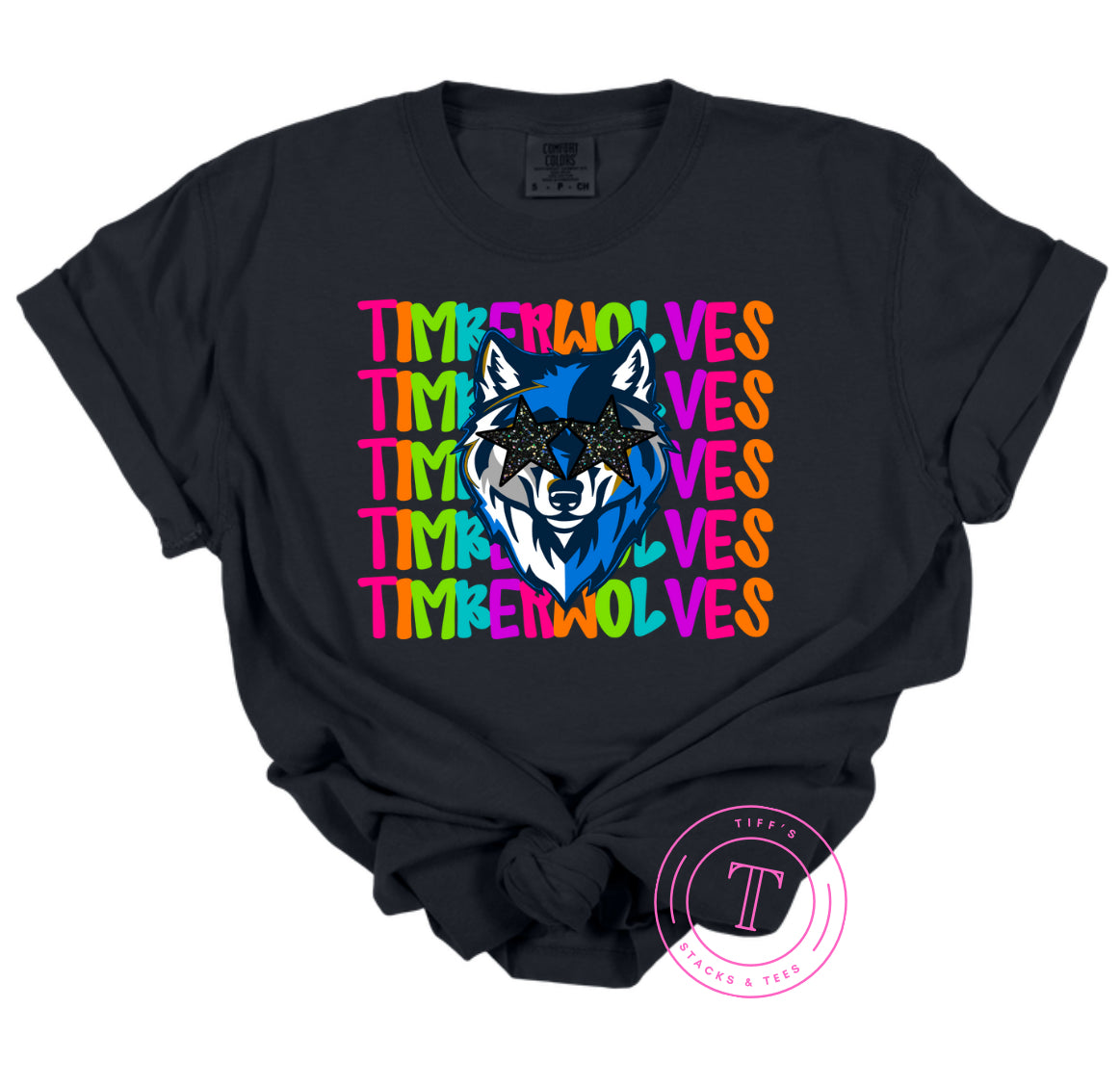 Timberwolves Preppy Neon Mascot