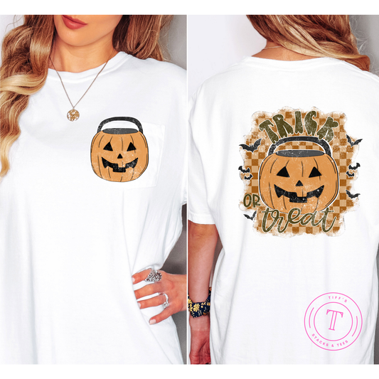 Trick or Treat Pumpkin Front/Back Youth