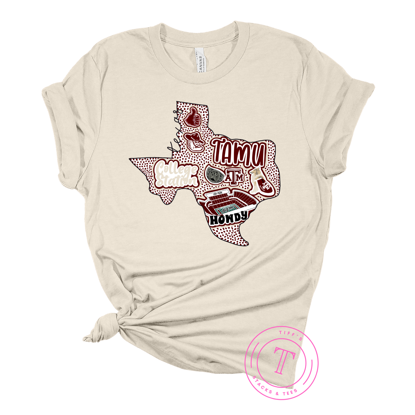 TAMU Aggies Hand Drawn Texas