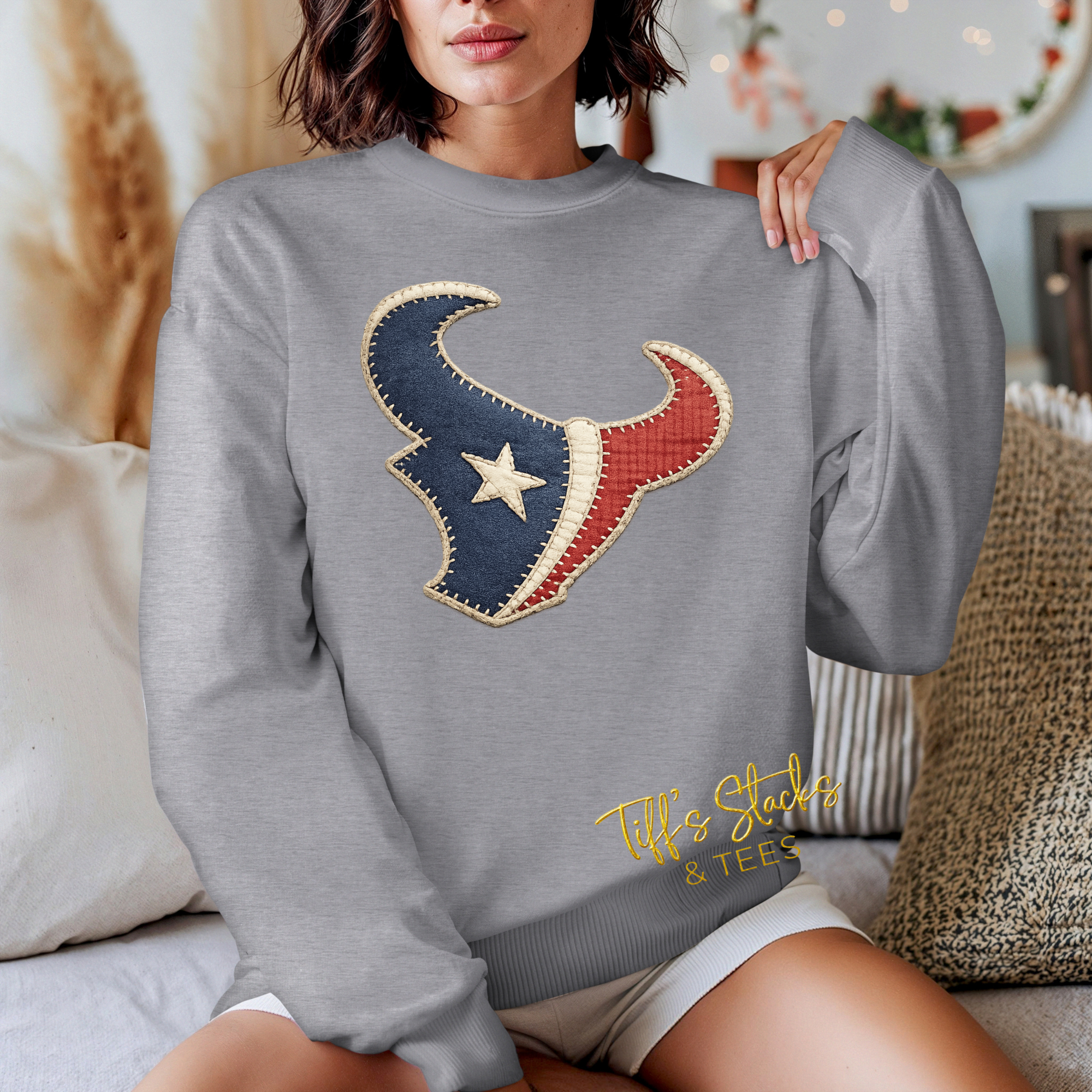 Texans Faux Fabric Stitch