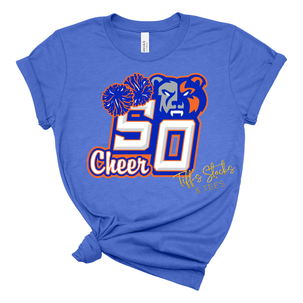 SO Cheer w/ Pom & Grizzly Logo