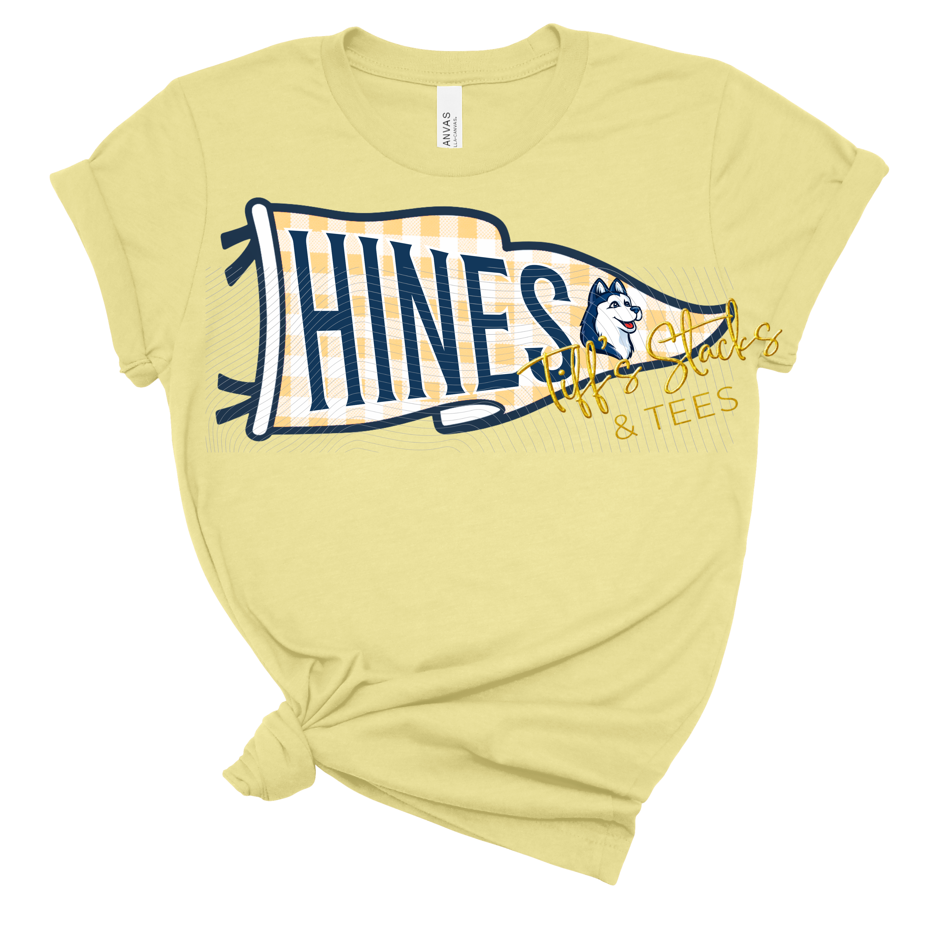 Hines Huskies Gingham Pennant