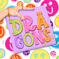Dragons Neon Stacked Mascot