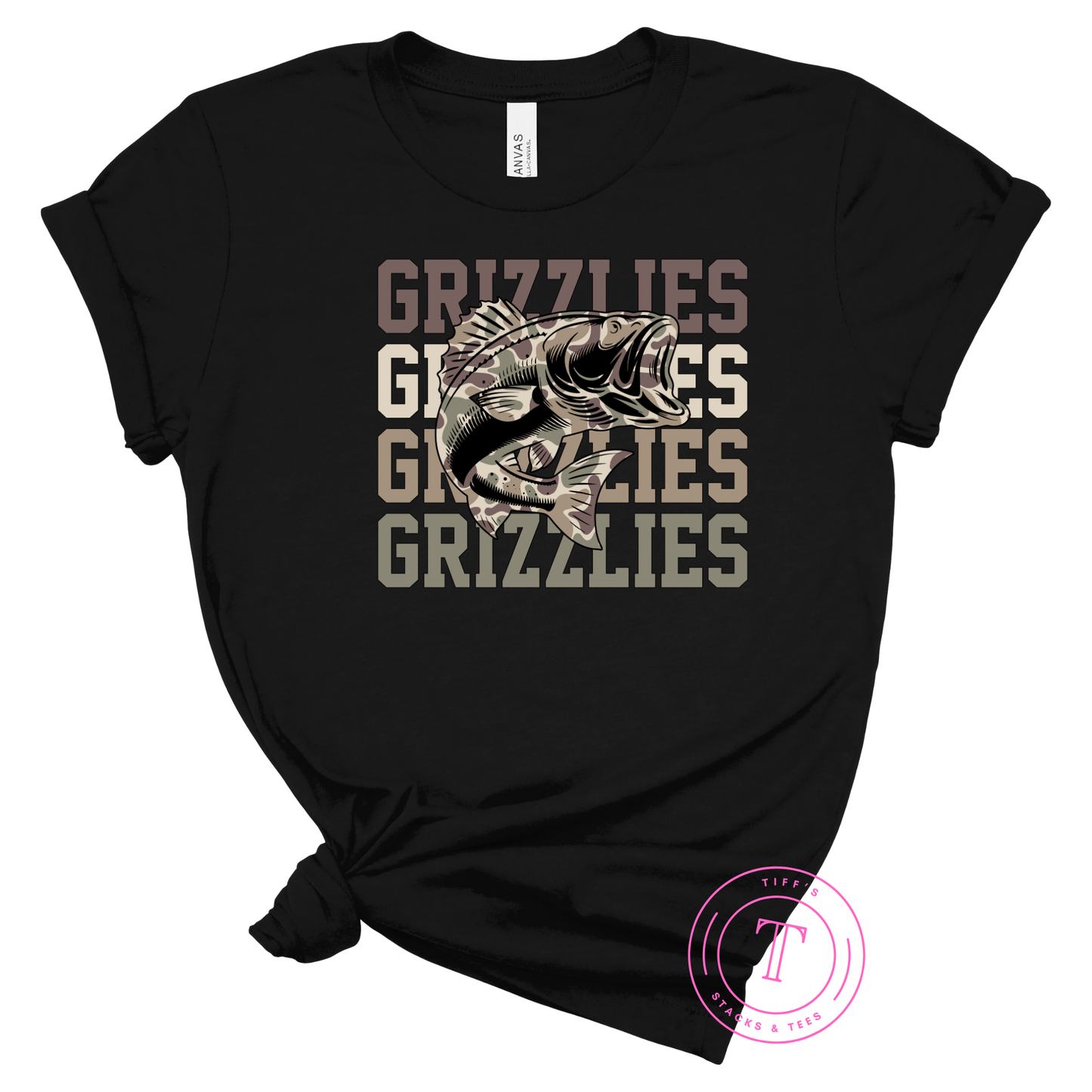 Grizzlies Fishing Camo Youth
