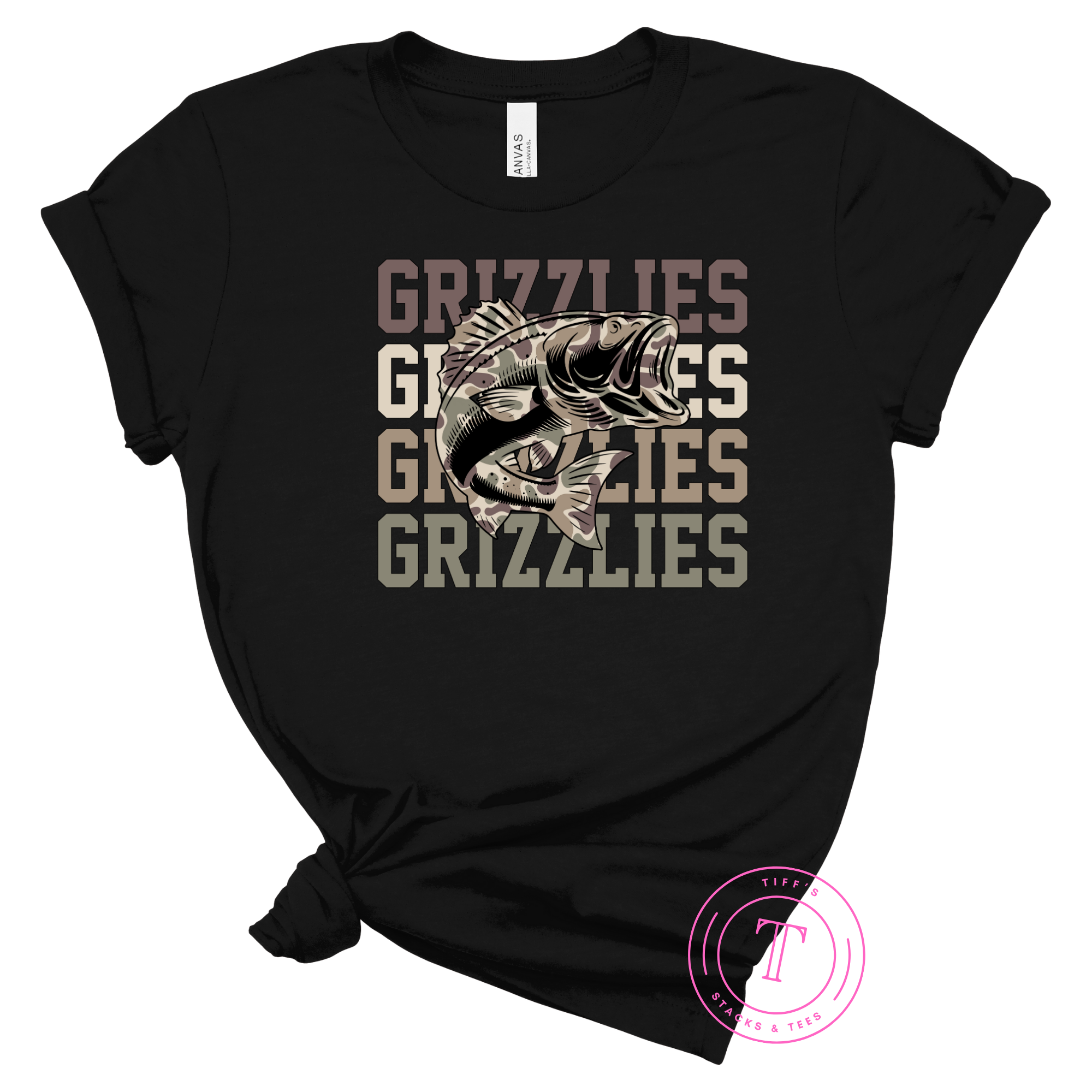 Grizzlies Fishing Camo Youth