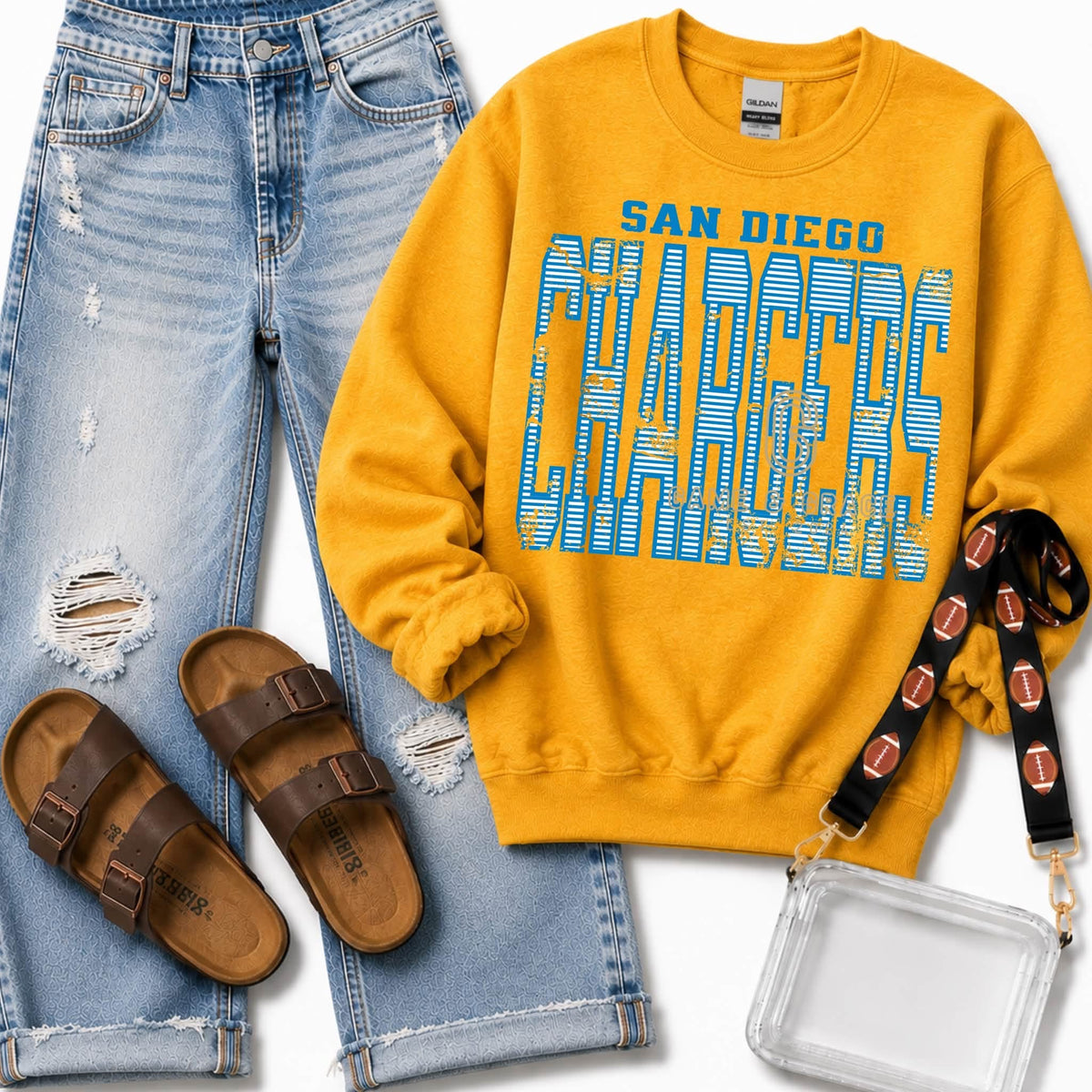 Chargers Striped Vintage