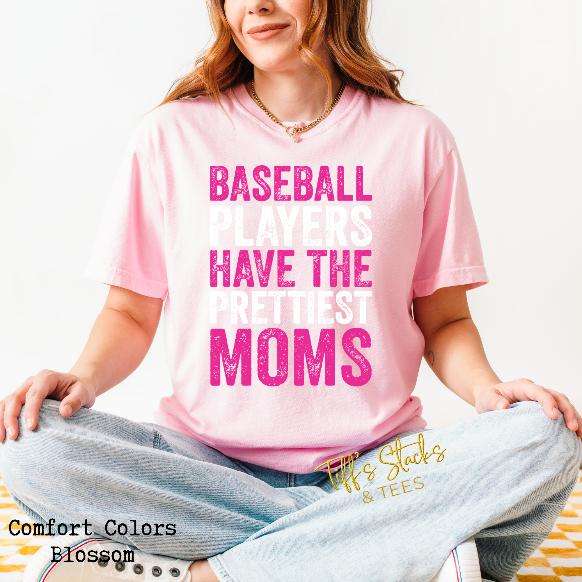 Baseball Players Have the Prettiest Moms (White/Pink)