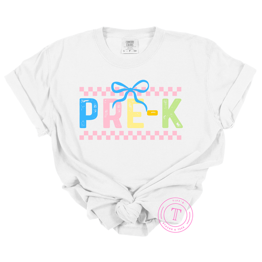 Grade Level Pastel Checkered Coquette Youth