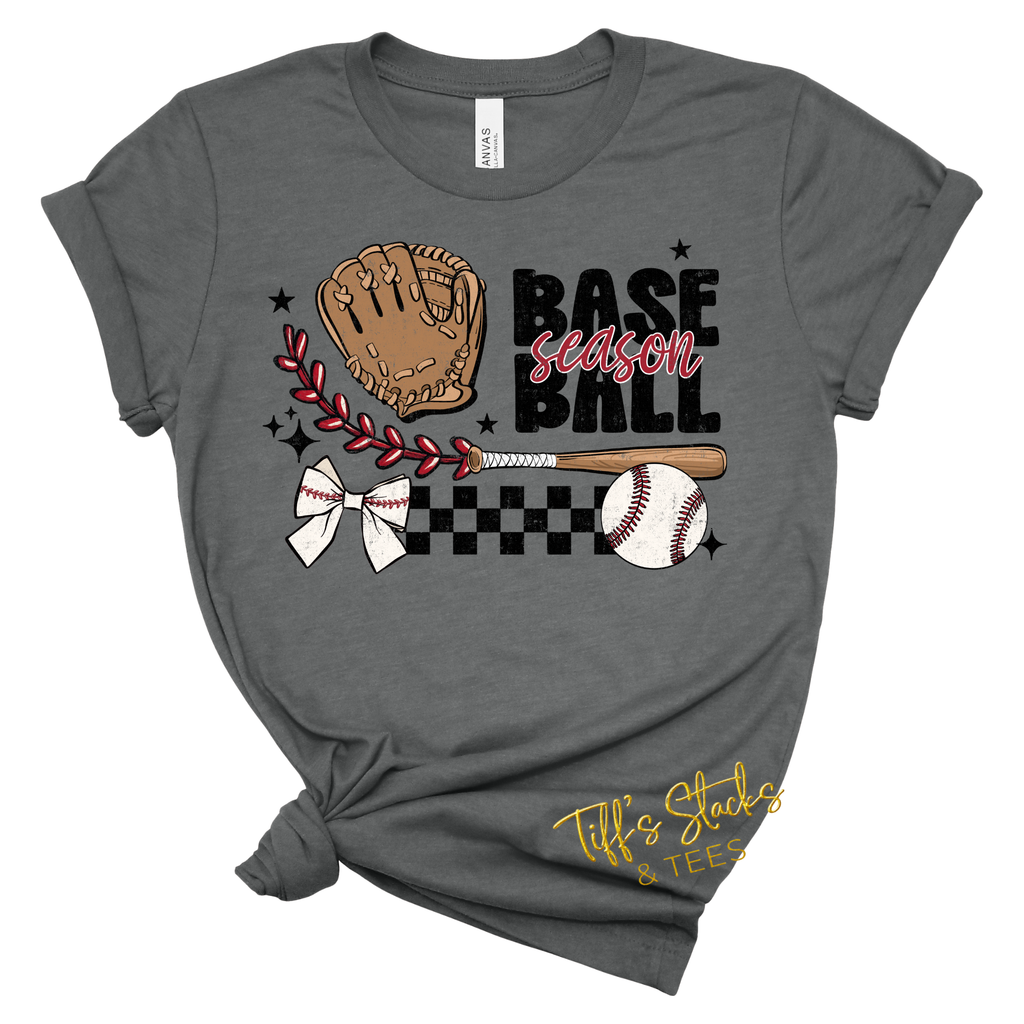 Baseball Season Checkered Coquette