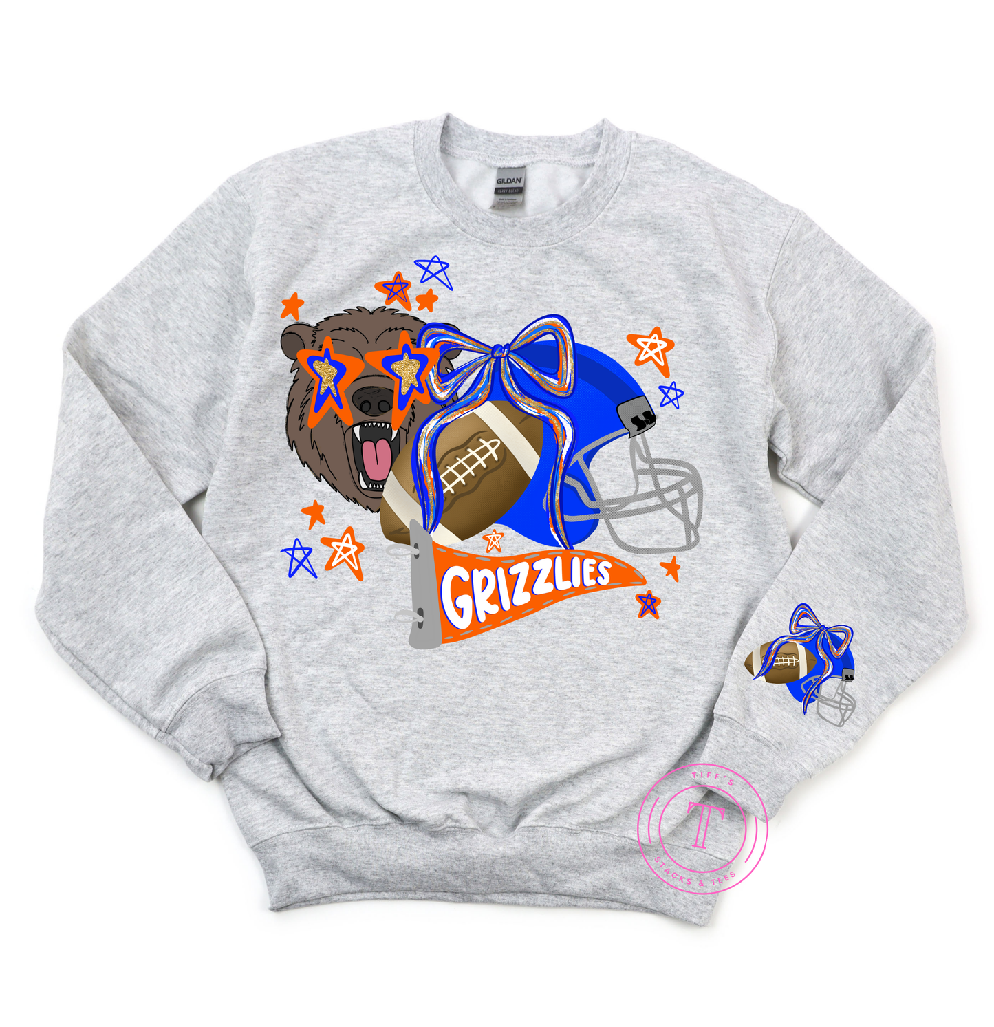 Grizzlies Preppy Football Youth