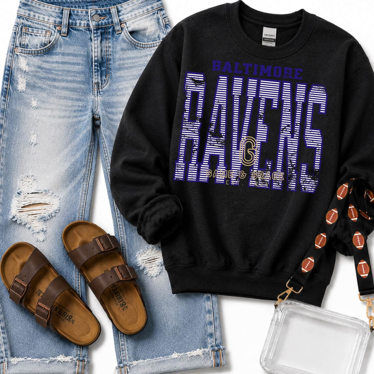 Ravens Striped Vintage