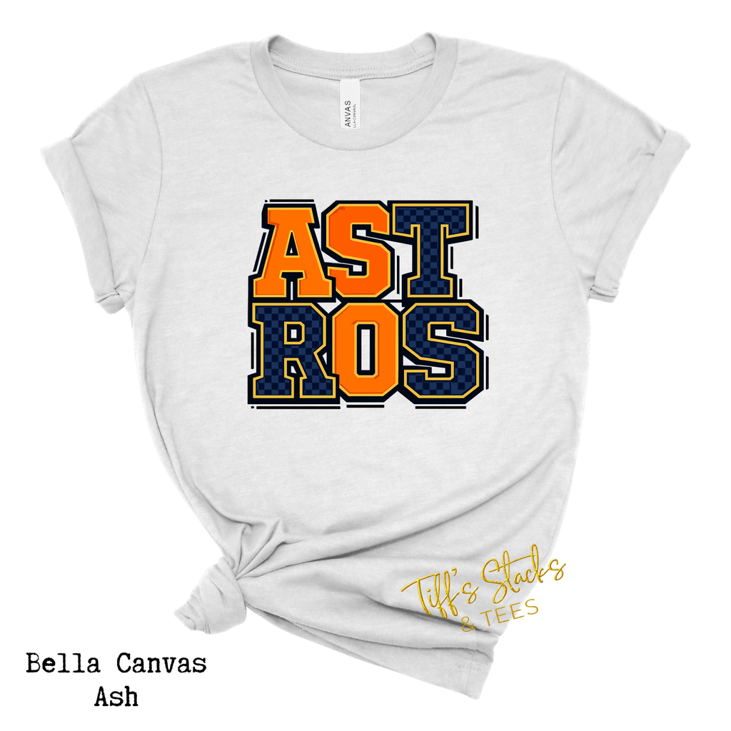 Astros Solid/Checkered Letters