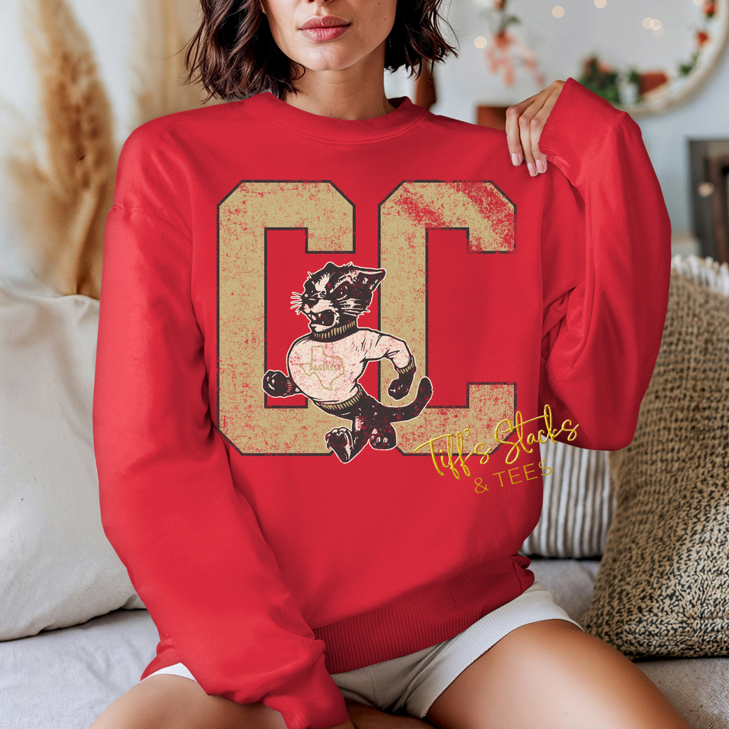 Caney Creek Panthers Vintage Mascot
