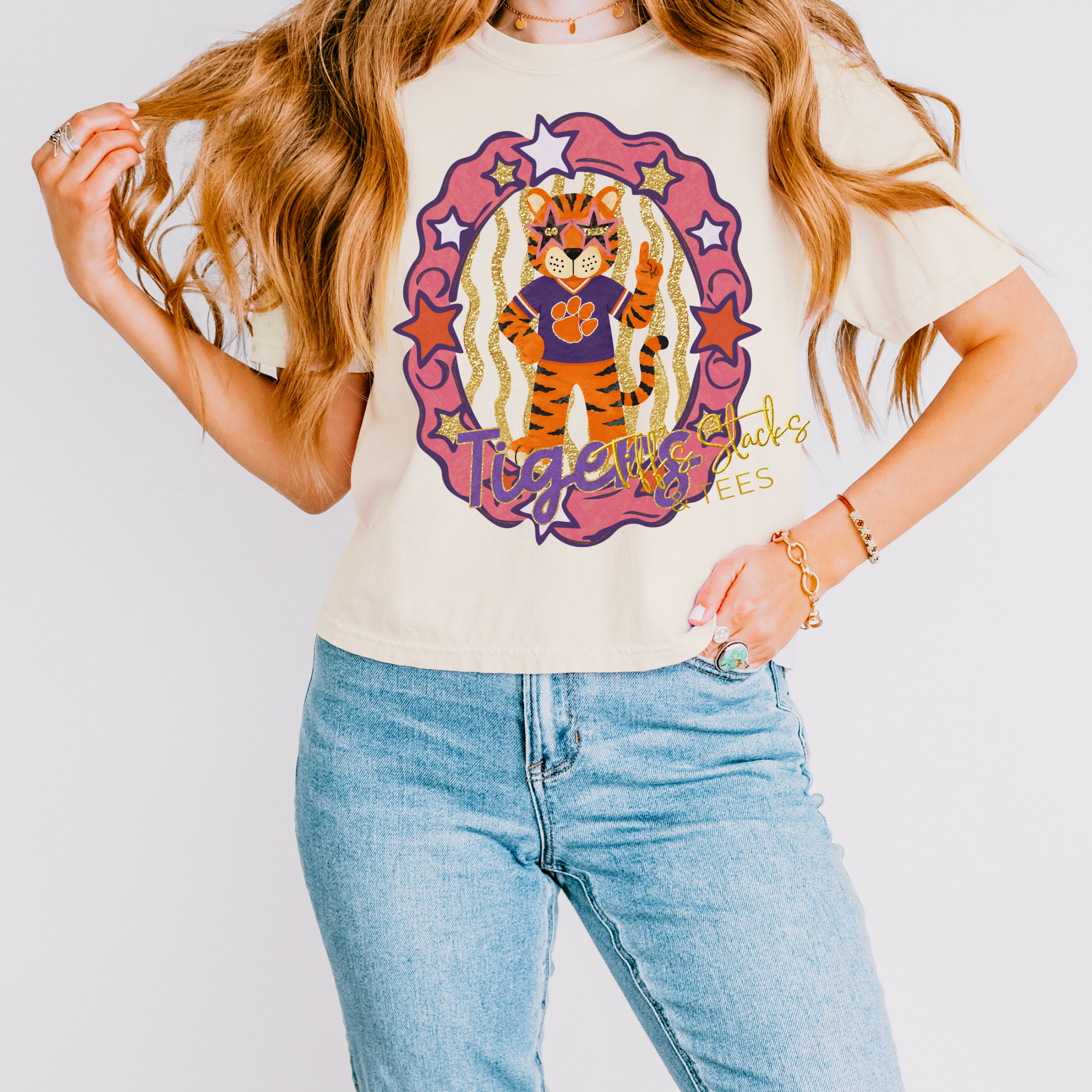 Tigers Preppy Shimmer Mascot