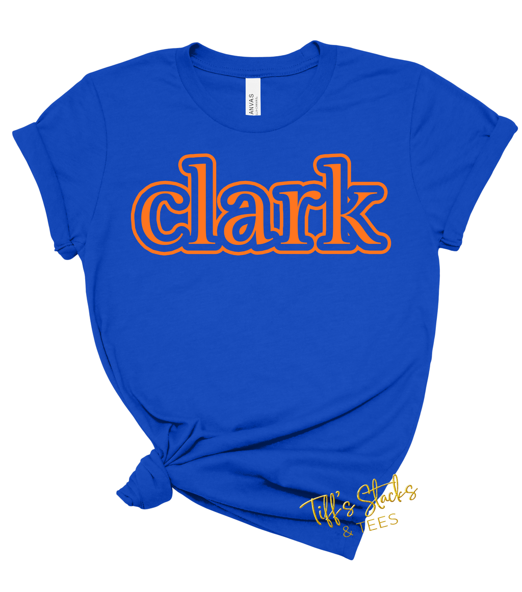 Custom School Mascot Bubble Double Outlined