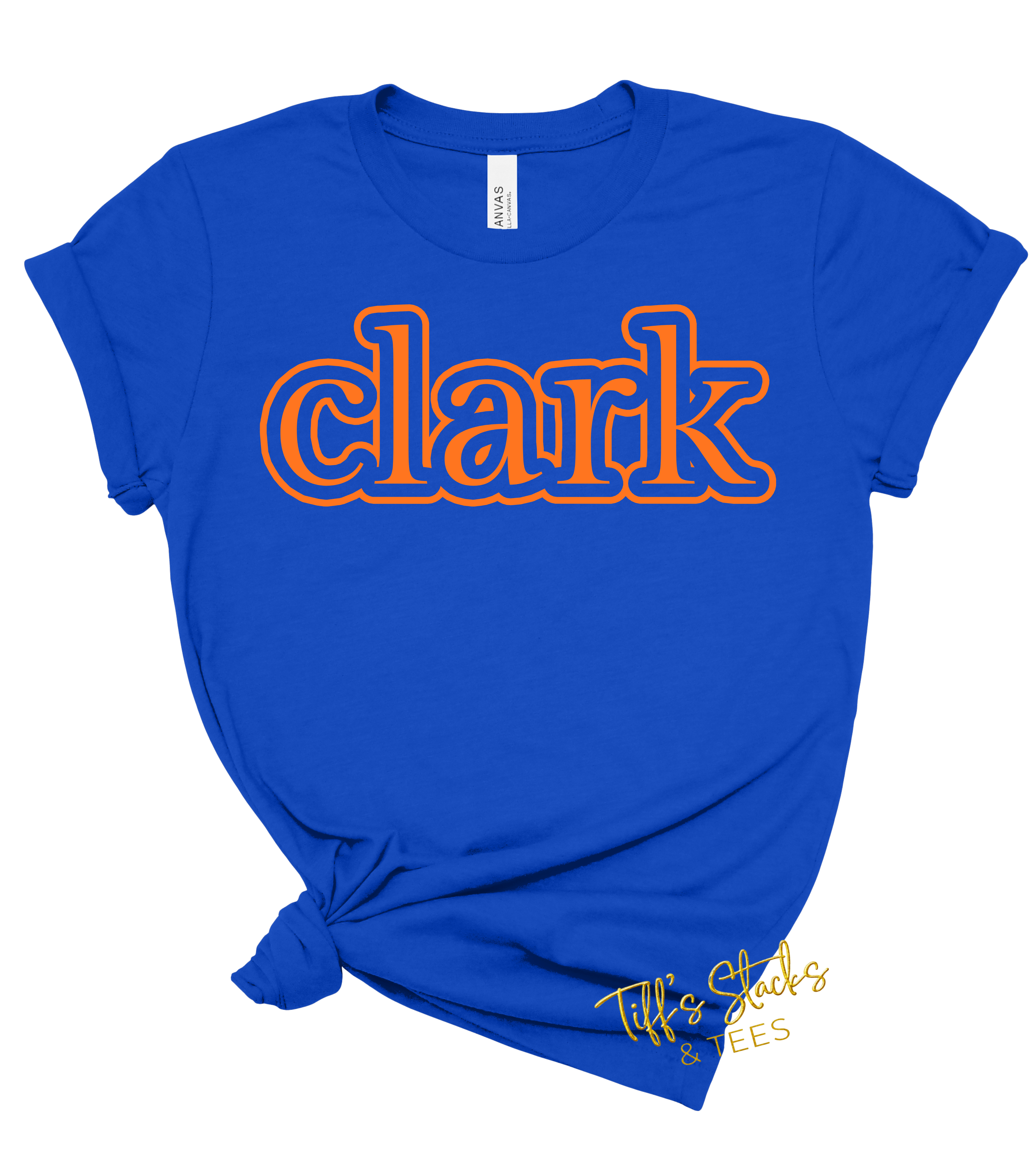 Custom School Mascot Bubble Double Outlined