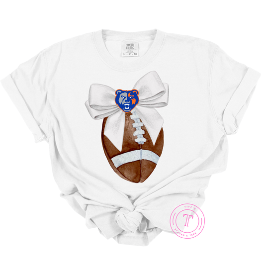 Grizzlies White Out Football Coquette Youth