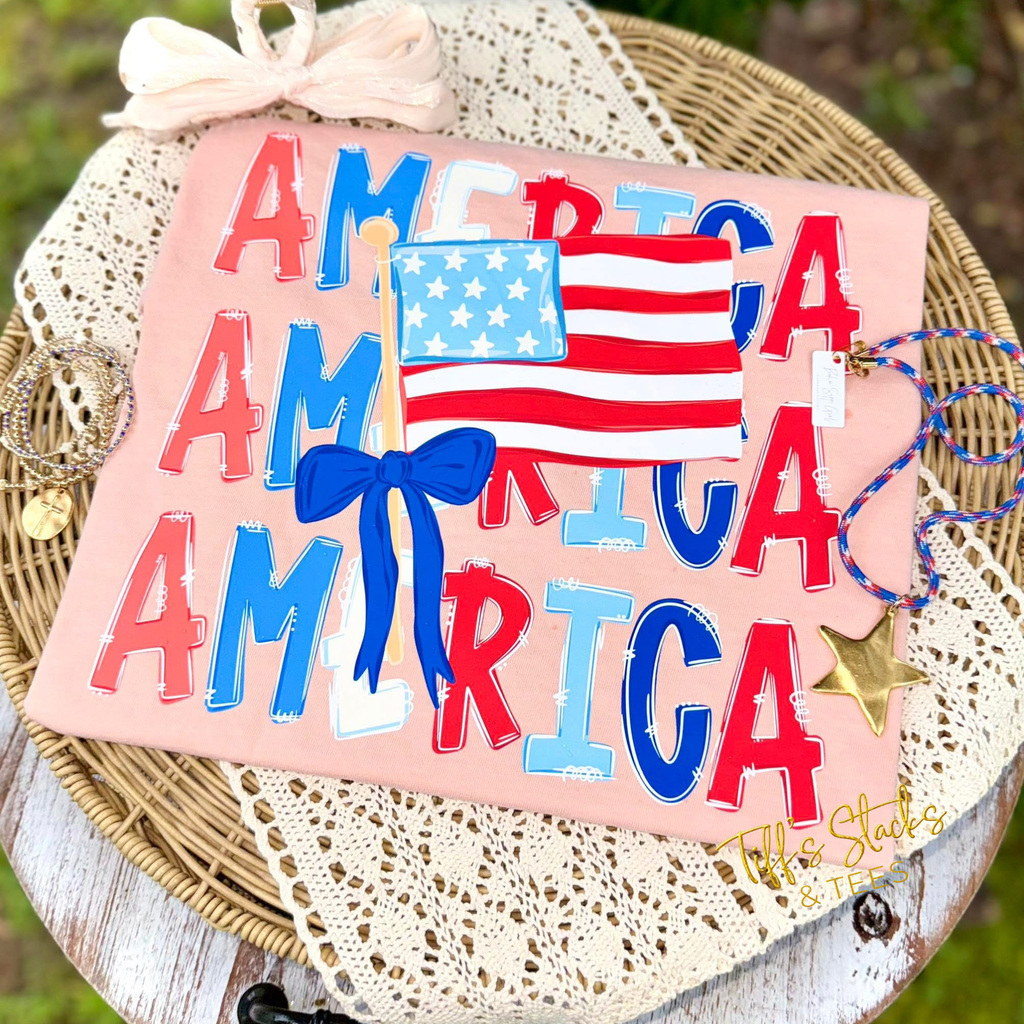 America Stacked w/ Flag