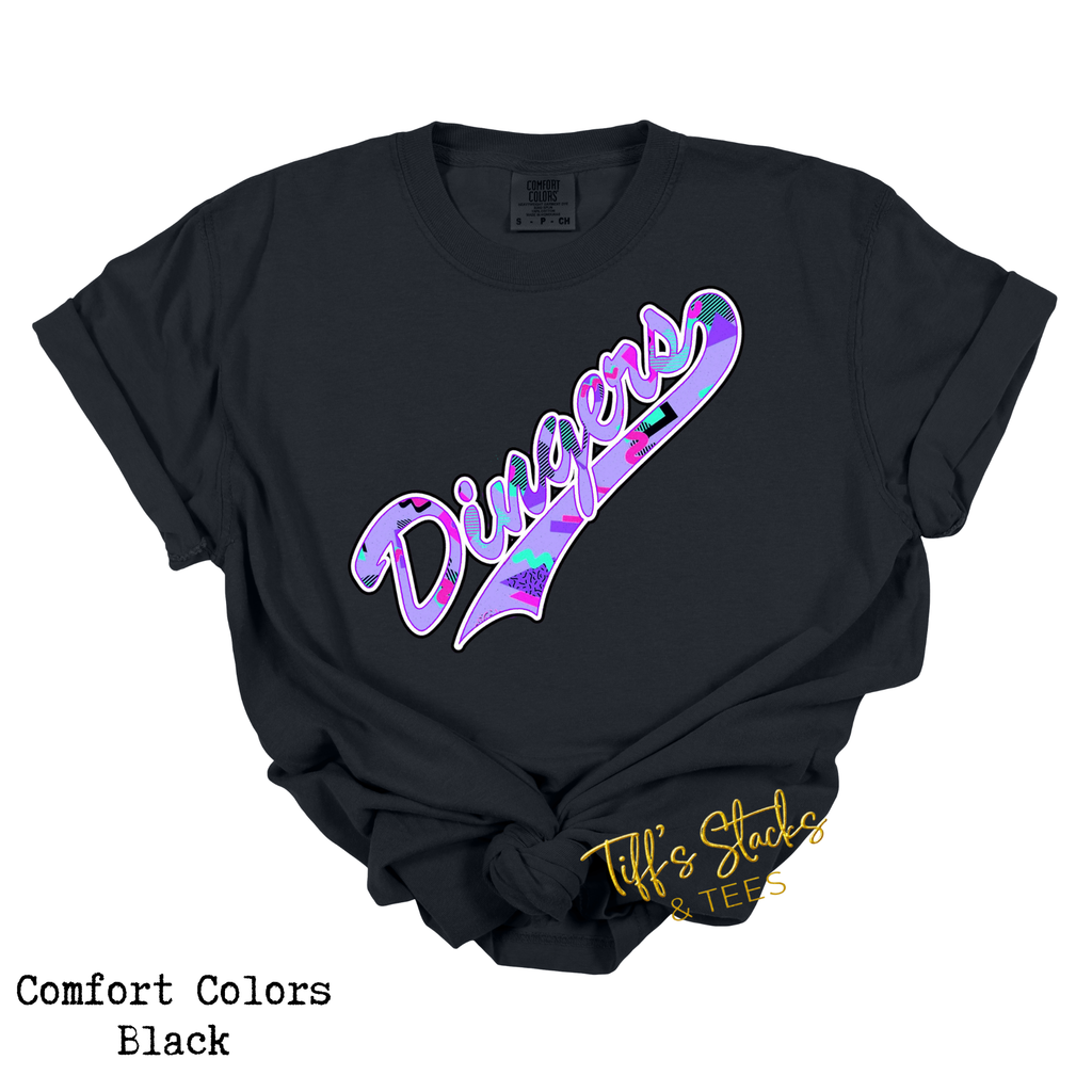 Dingers Purple 90's Retro Diagonal